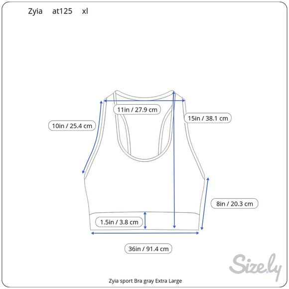 Zyia sport Bra gray Extra Large - Picture 2 of 7